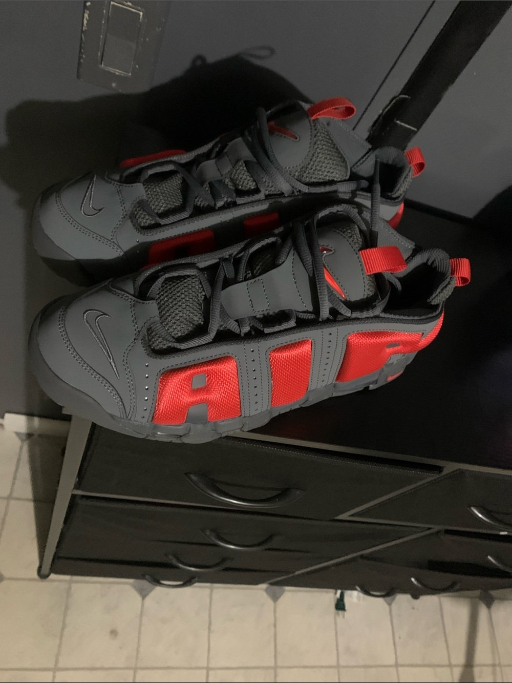 Nike Kids Gray and Red Athletic Sneakers